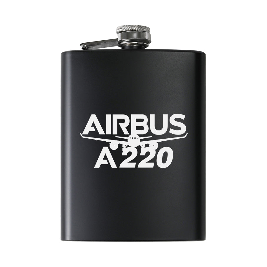 Amazing Airbus A220 Designed Stainless Steel Hip Flasks