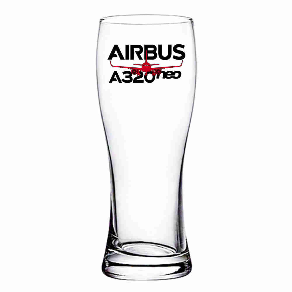 Amazing Airbus A320neo Designed Pilsner Beer Glasses