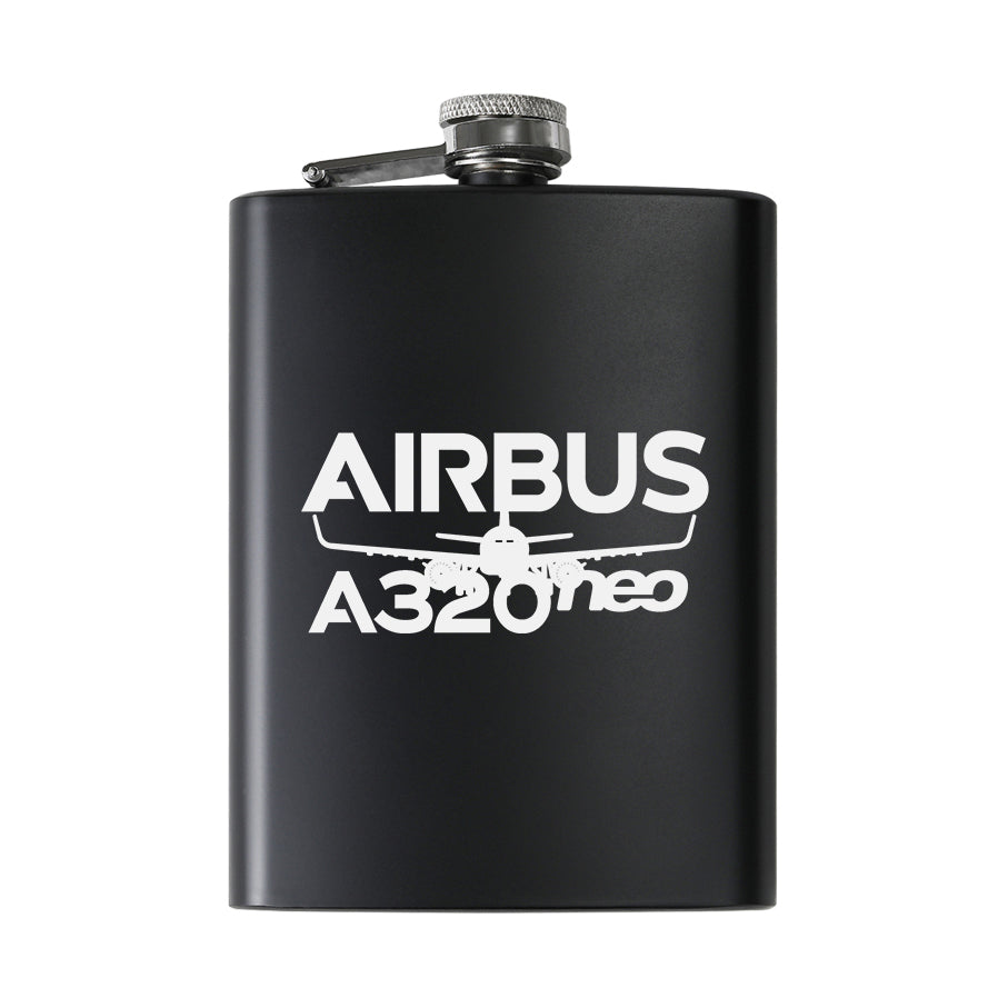 Amazing Airbus A320neo Designed Stainless Steel Hip Flasks