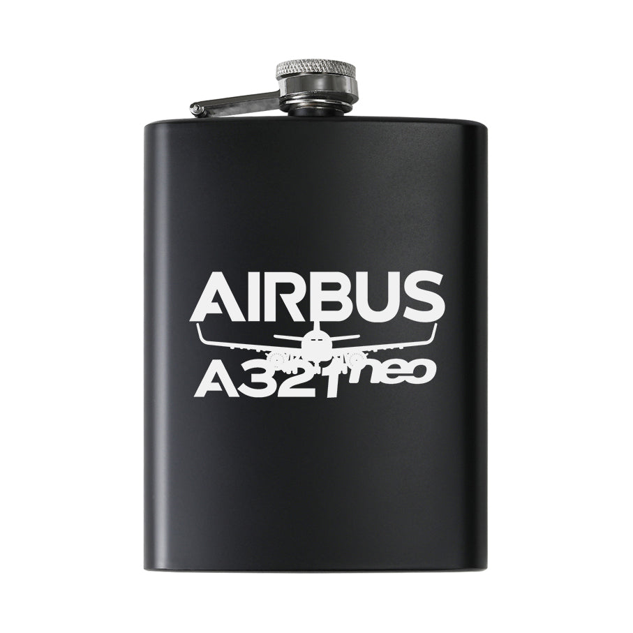 Amazing Airbus A321neo Designed Stainless Steel Hip Flasks