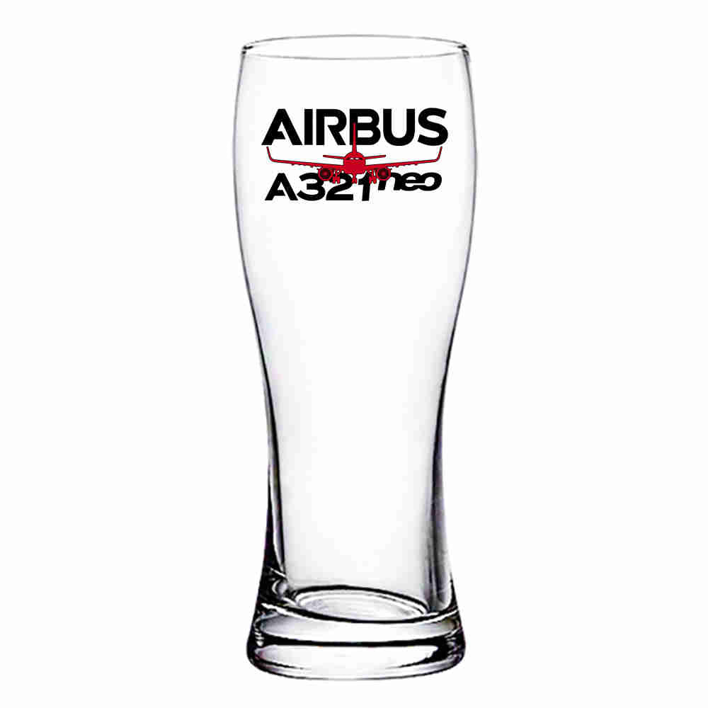 Amazing Airbus A321neo Designed Pilsner Beer Glasses