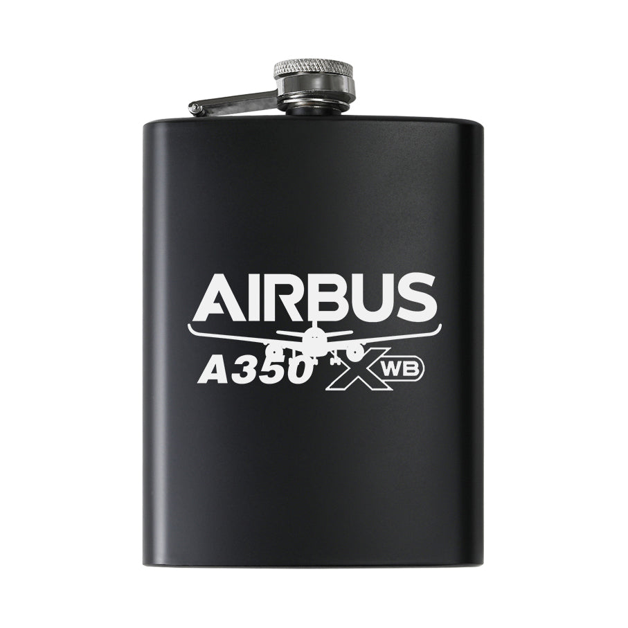 Amazing Airbus A350 XWB Designed Stainless Steel Hip Flasks