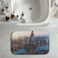 Thumbnail for Amazing City View from Helicopter Cockpit Designed Bath Mats