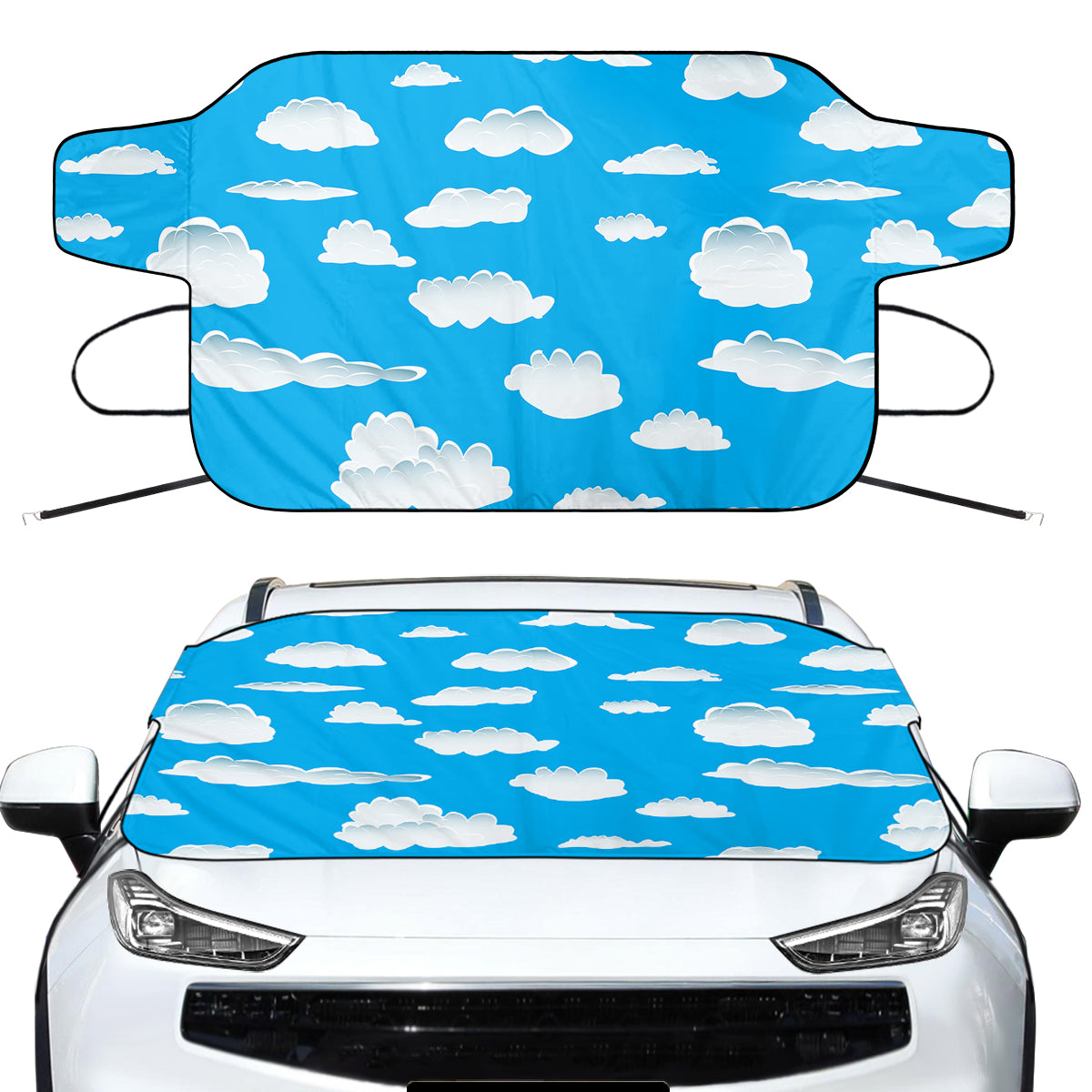 Amazing Clouds Designed Car Windshield Snow Covers