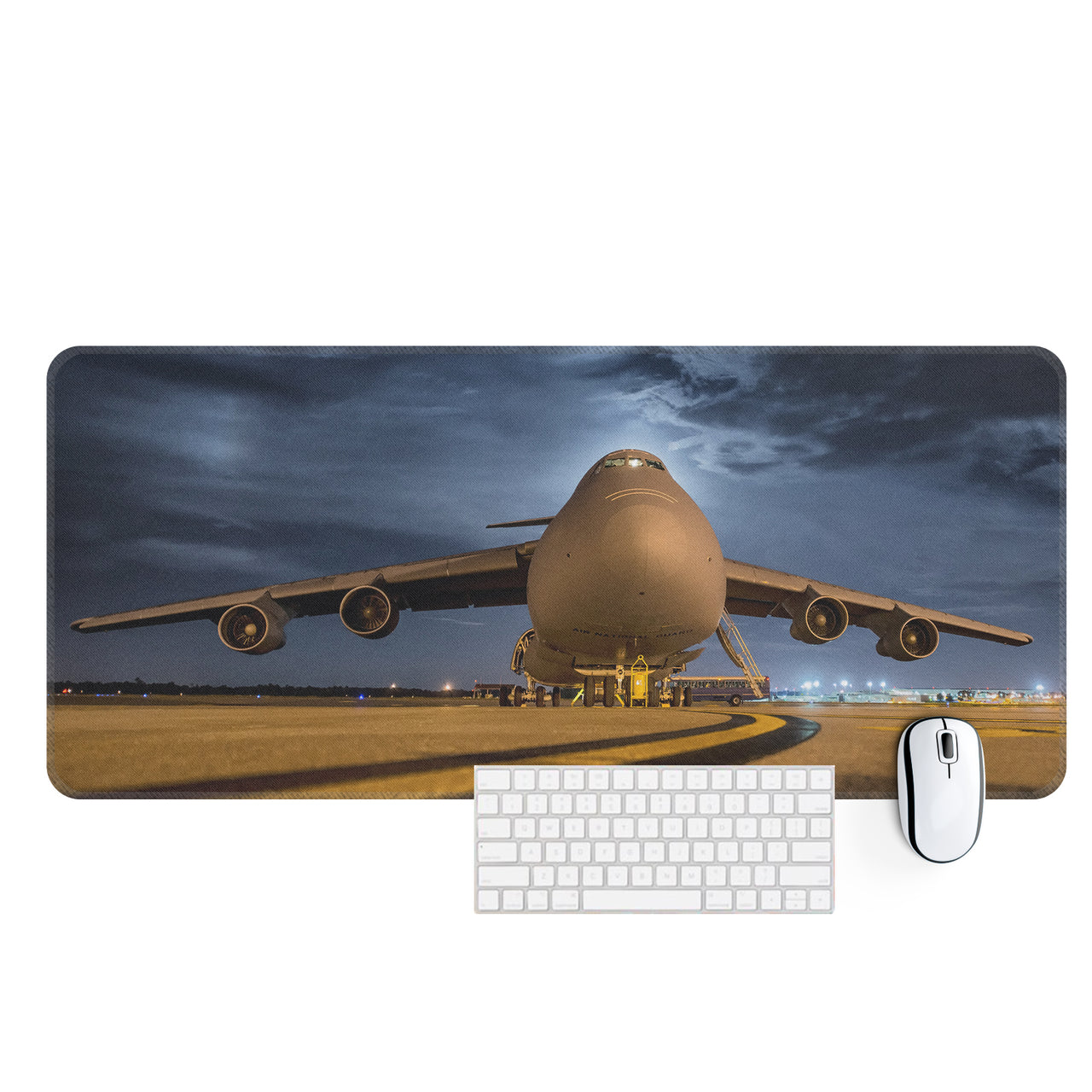 Amazing Military Aircraft at Night Designed Desk Mats