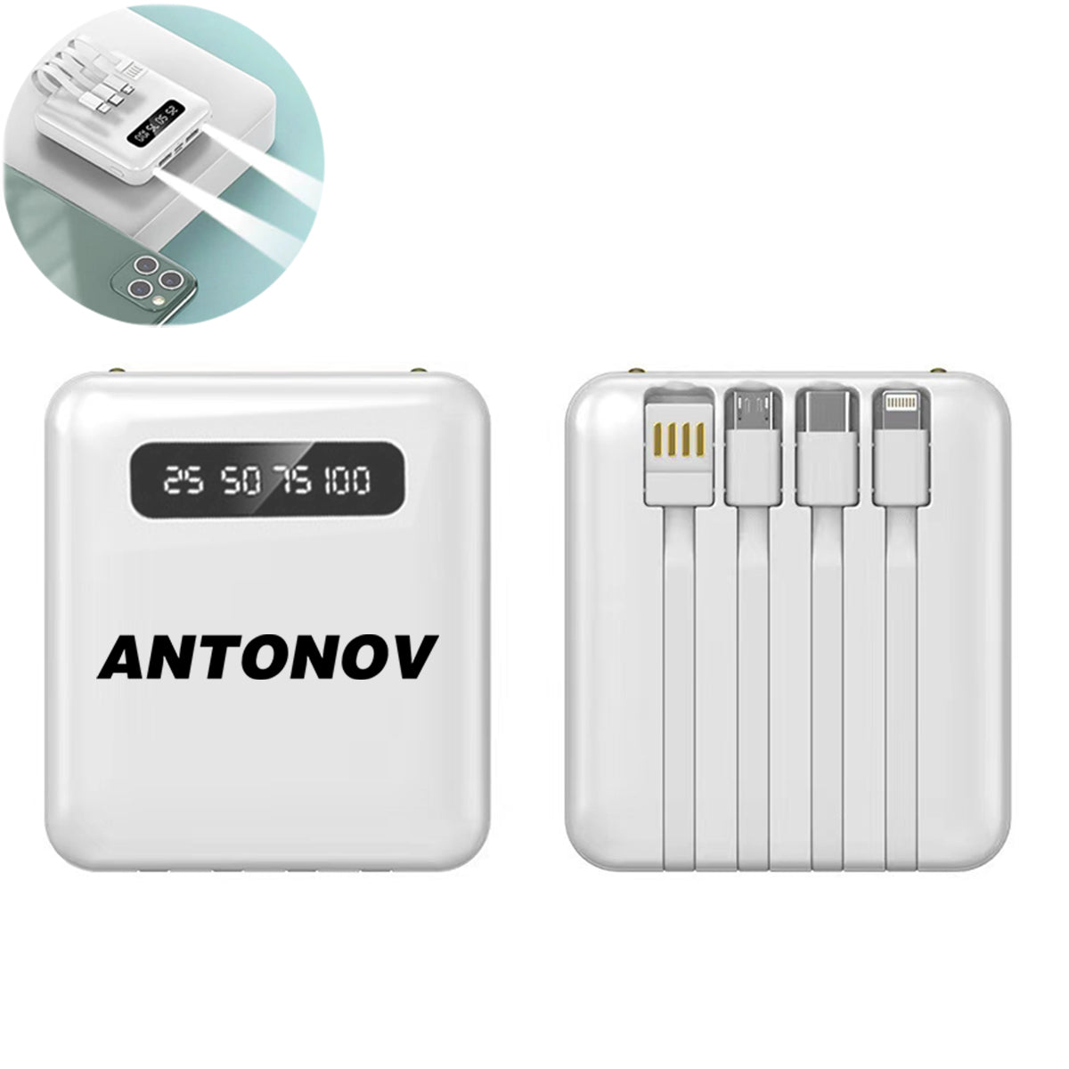 Antonov & Text Designed 10000mAh Quick Charge Powerbank