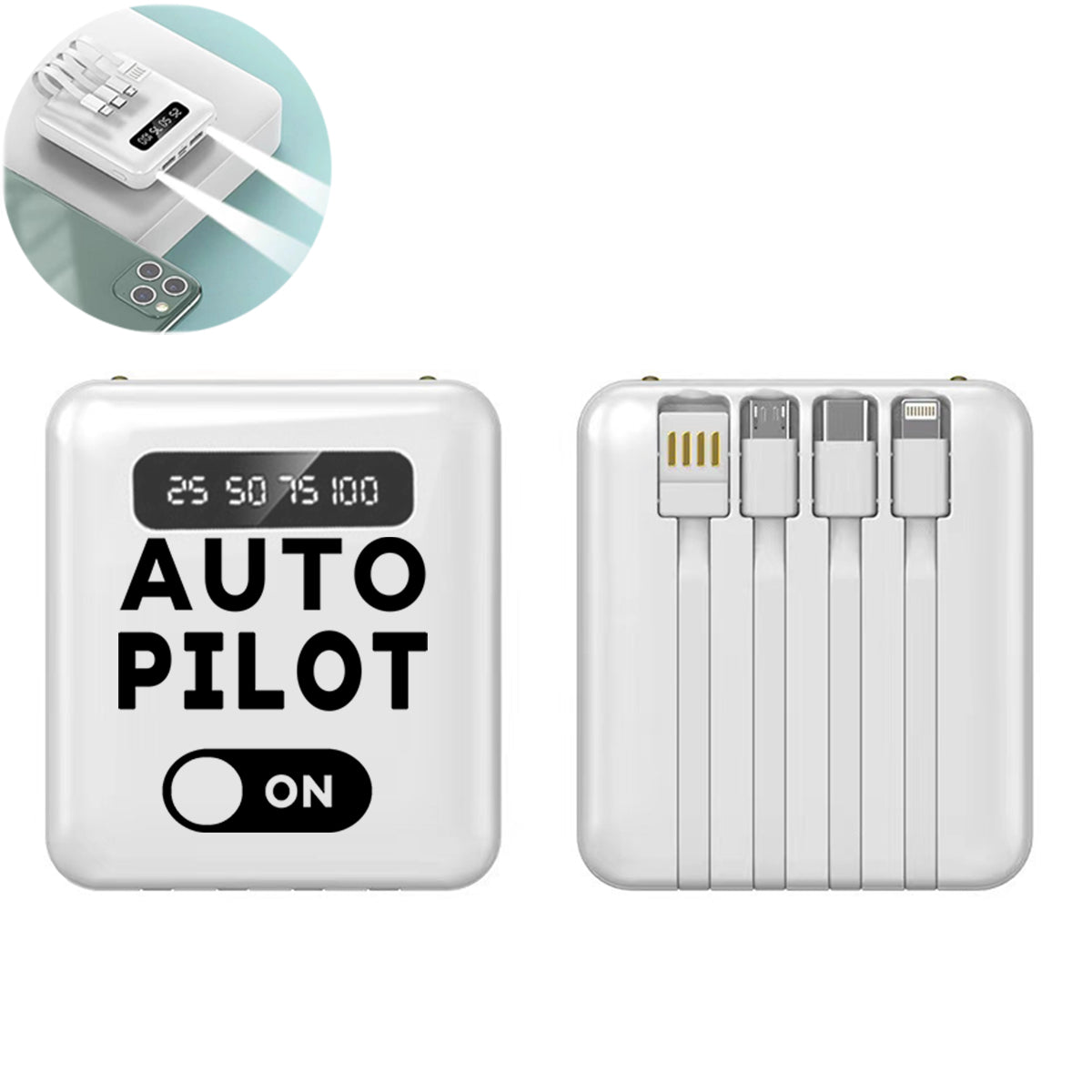 Auto Pilot ON Designed 10000mAh Quick Charge Powerbank