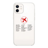 Thumbnail for Aviation Alphabet 2 Designed Transparent Silicone iPhone Cases