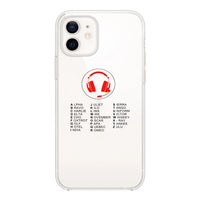 Thumbnail for Aviation Alphabet 3 Designed Transparent Silicone iPhone Cases