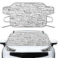 Thumbnail for Aviation Lovers Texts Designed Car Windshield Snow Covers