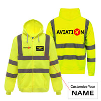 Thumbnail for Aviation Designed Reflective Zipped Hoodies