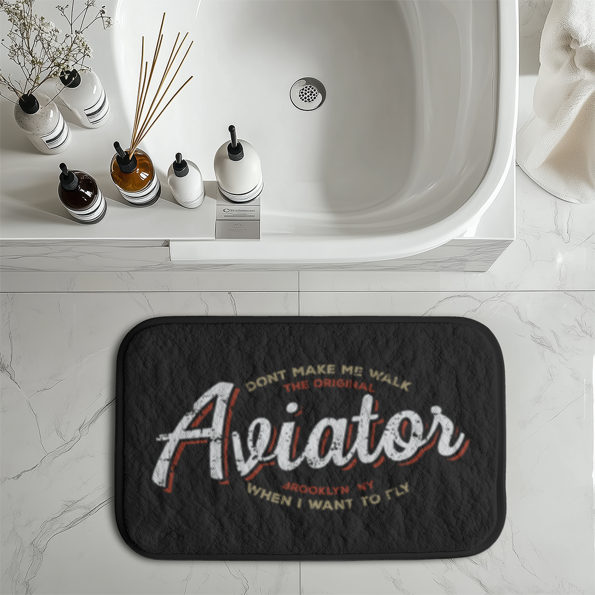 Aviator - Dont Make Me Walk Designed Bath Mats