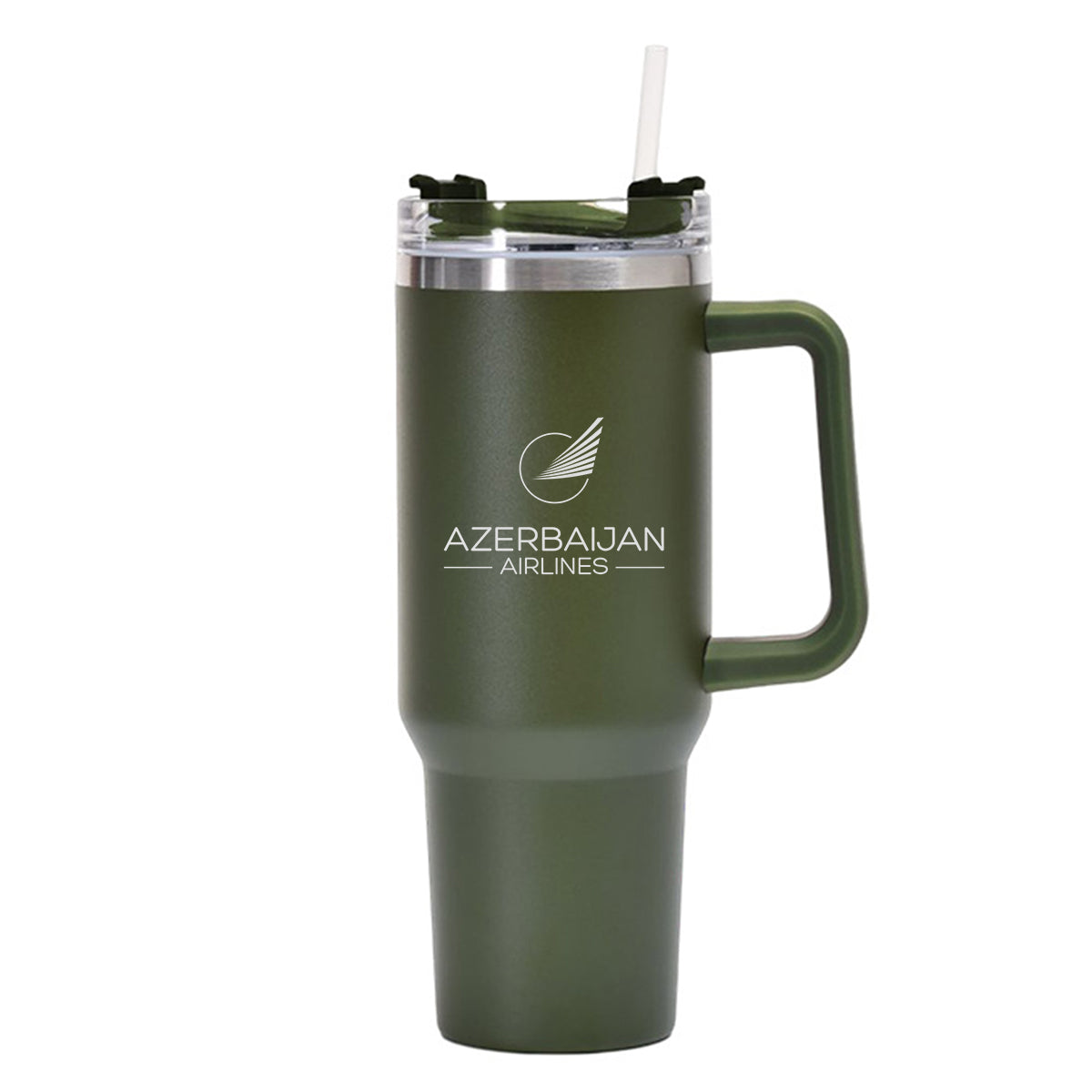 Azerbaijan Airlines Designed 40oz Stainless Steel Car Mug With Holder