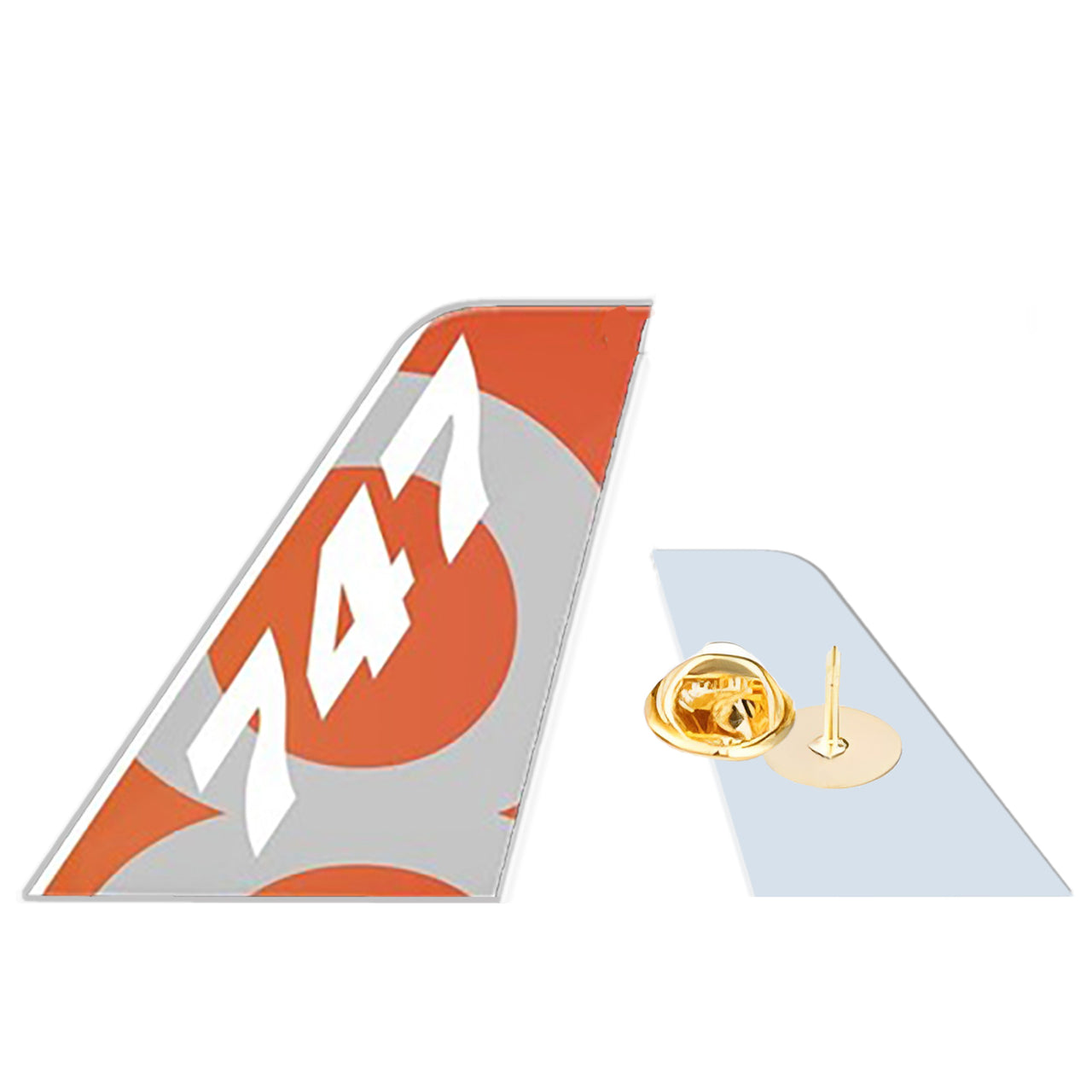 B747-8 Designed Tail Shape Badges & Pins