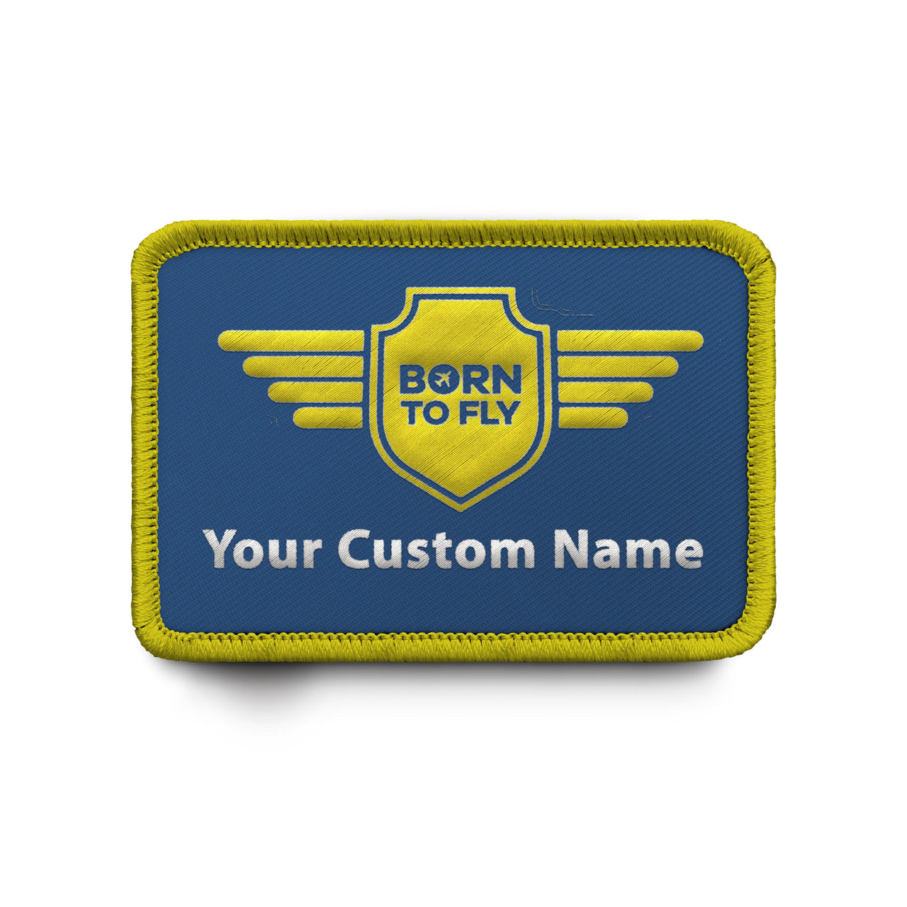 Custom Name Badge 5 (Born To Fly) Designed & Embroidered Patches