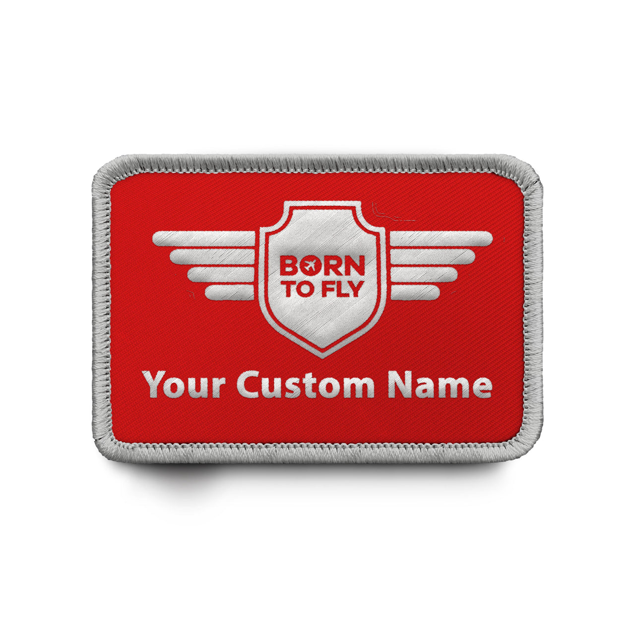 Custom Name Badge 5 (Born To Fly) Designed & Embroidered Patches