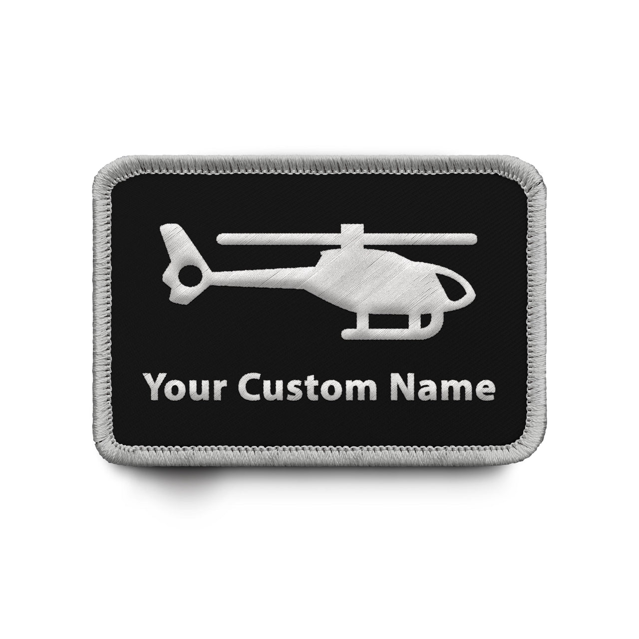 Custom Name Badge 6 (Helicopter) Designed & Embroidered Patches