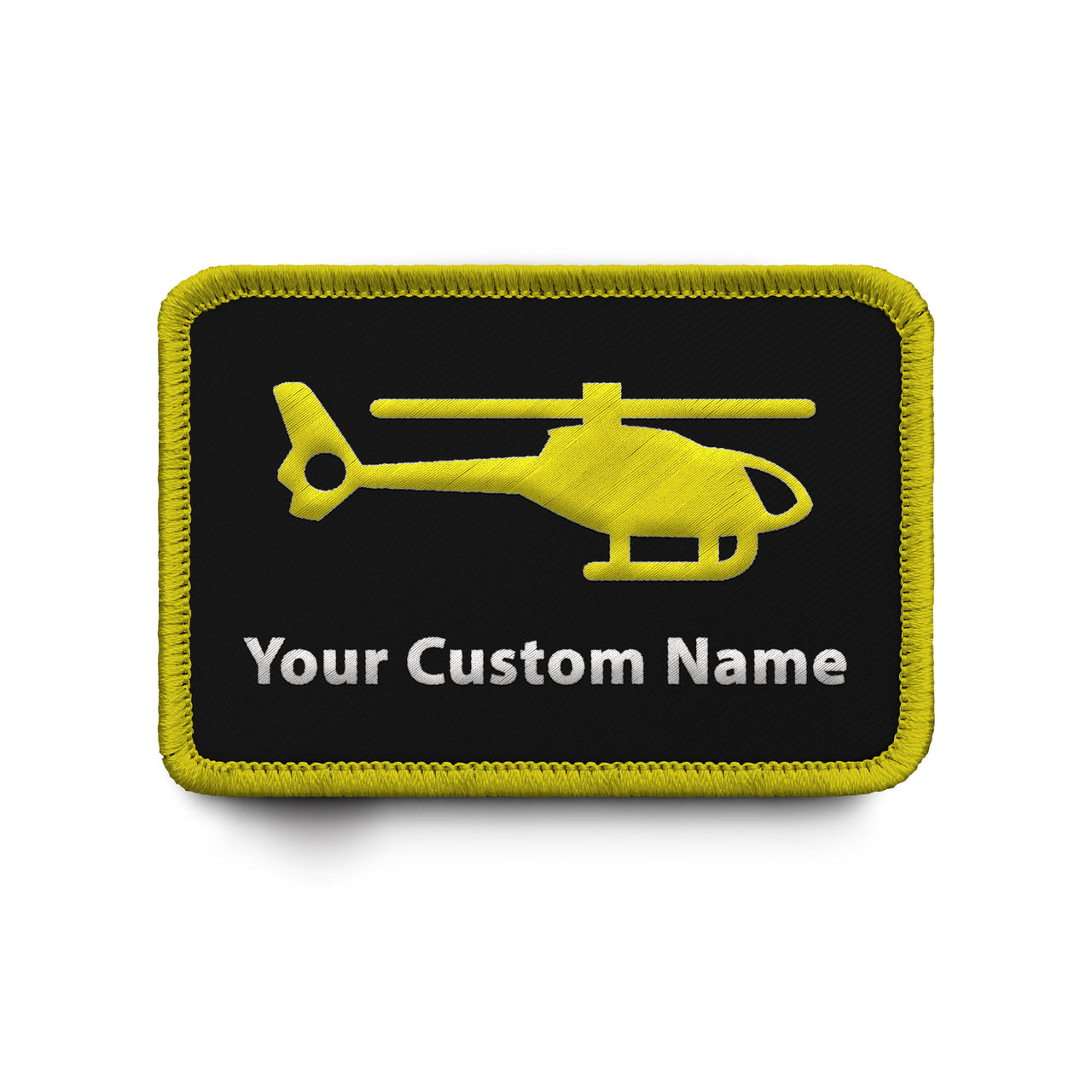 Custom Name Badge 6 (Helicopter) Designed & Embroidered Patches