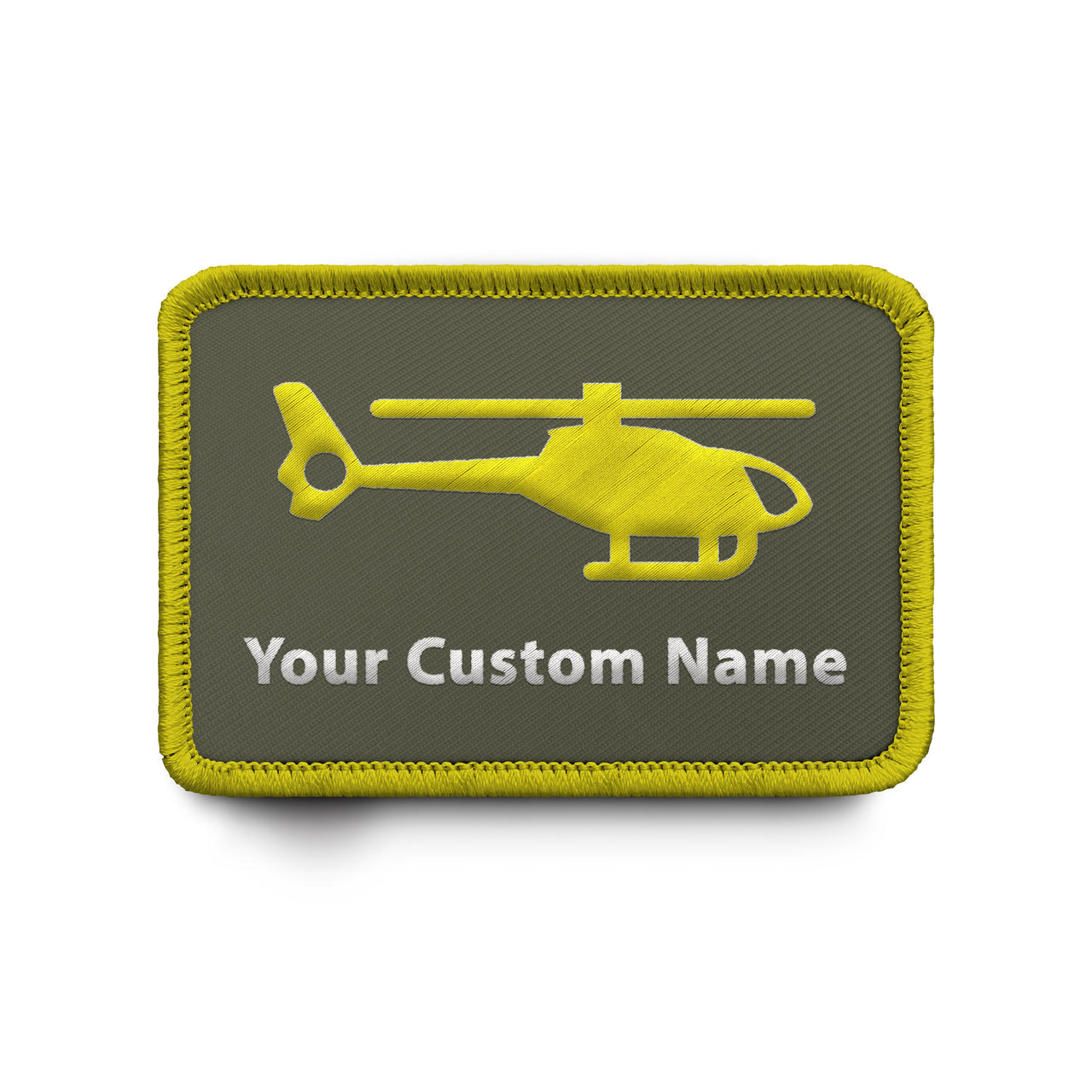 Custom Name Badge 6 (Helicopter) Designed & Embroidered Patches