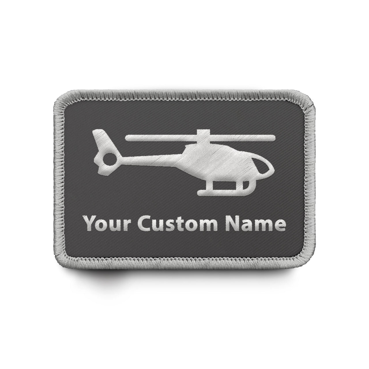 Custom Name Badge 6 (Helicopter) Designed & Embroidered Patches