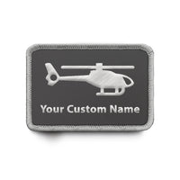 Thumbnail for Custom Name Badge 6 (Helicopter) Designed & Embroidered Patches