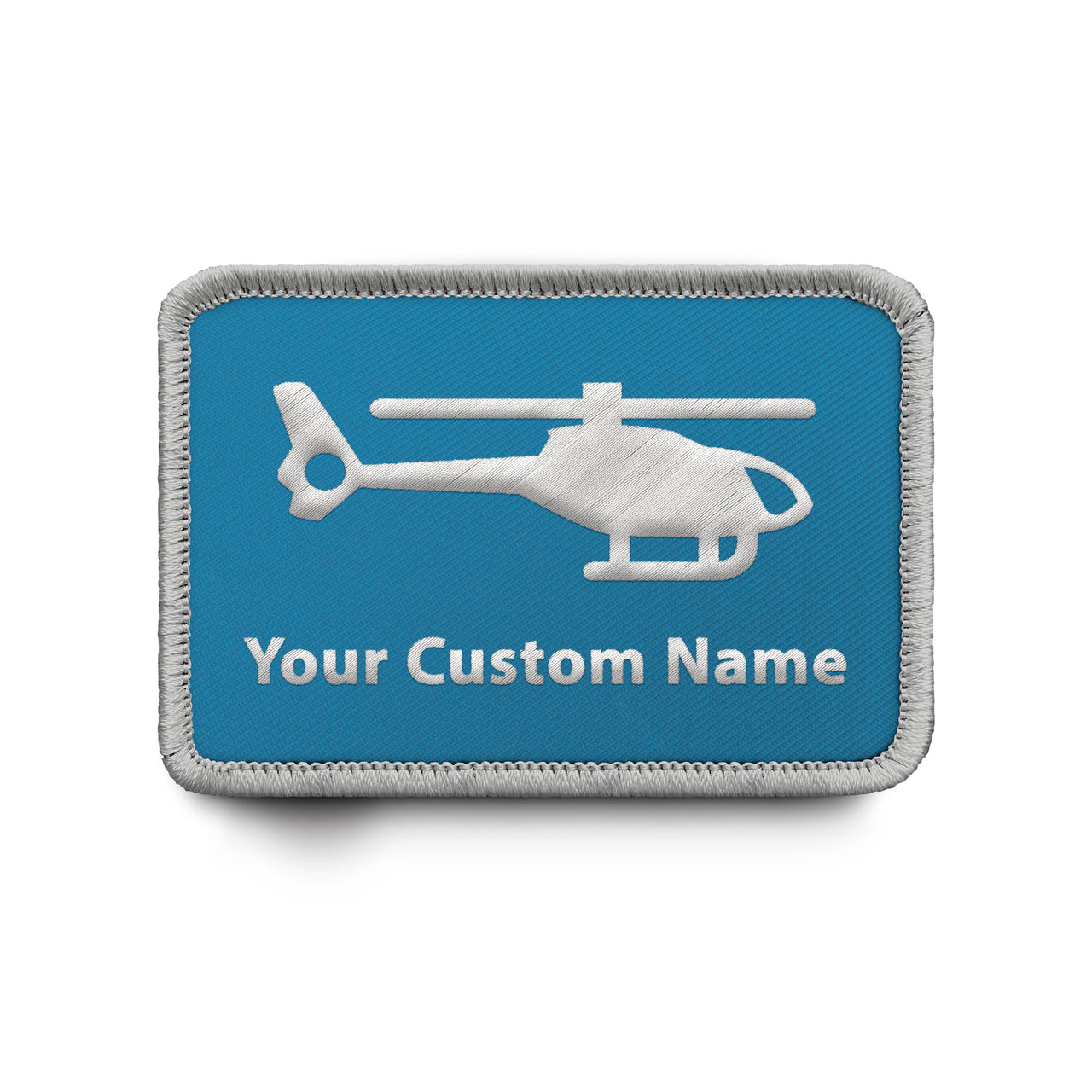 Custom Name Badge 6 (Helicopter) Designed & Embroidered Patches