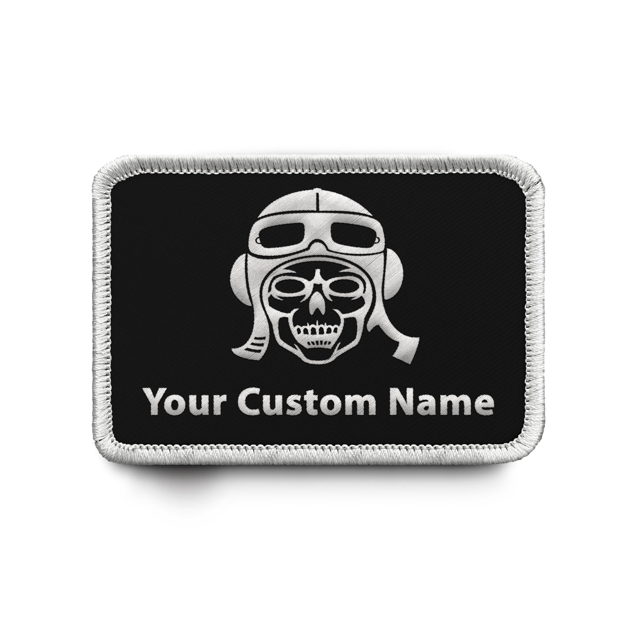 Custom Name Badge 8 (Skull) Designed & Embroidered Patches