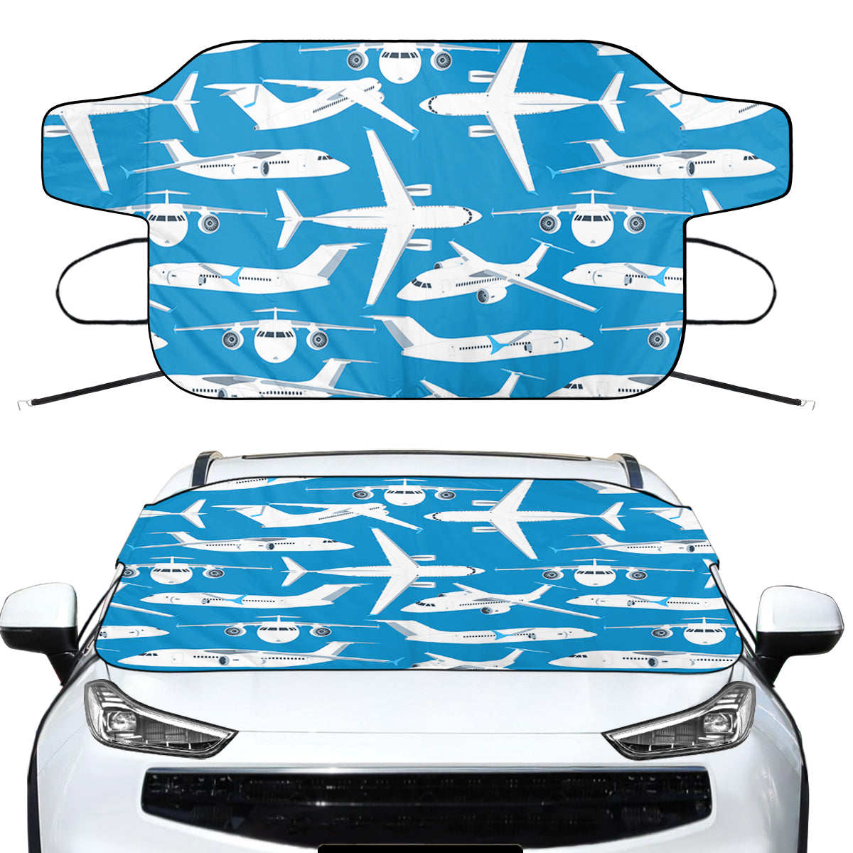 Big Airplanes Designed Car Windshield Snow Covers