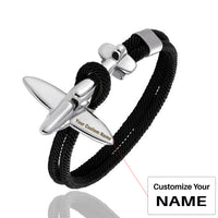 Thumbnail for (Edition 2) Small Airplane Designed Rope Leather Bracelets