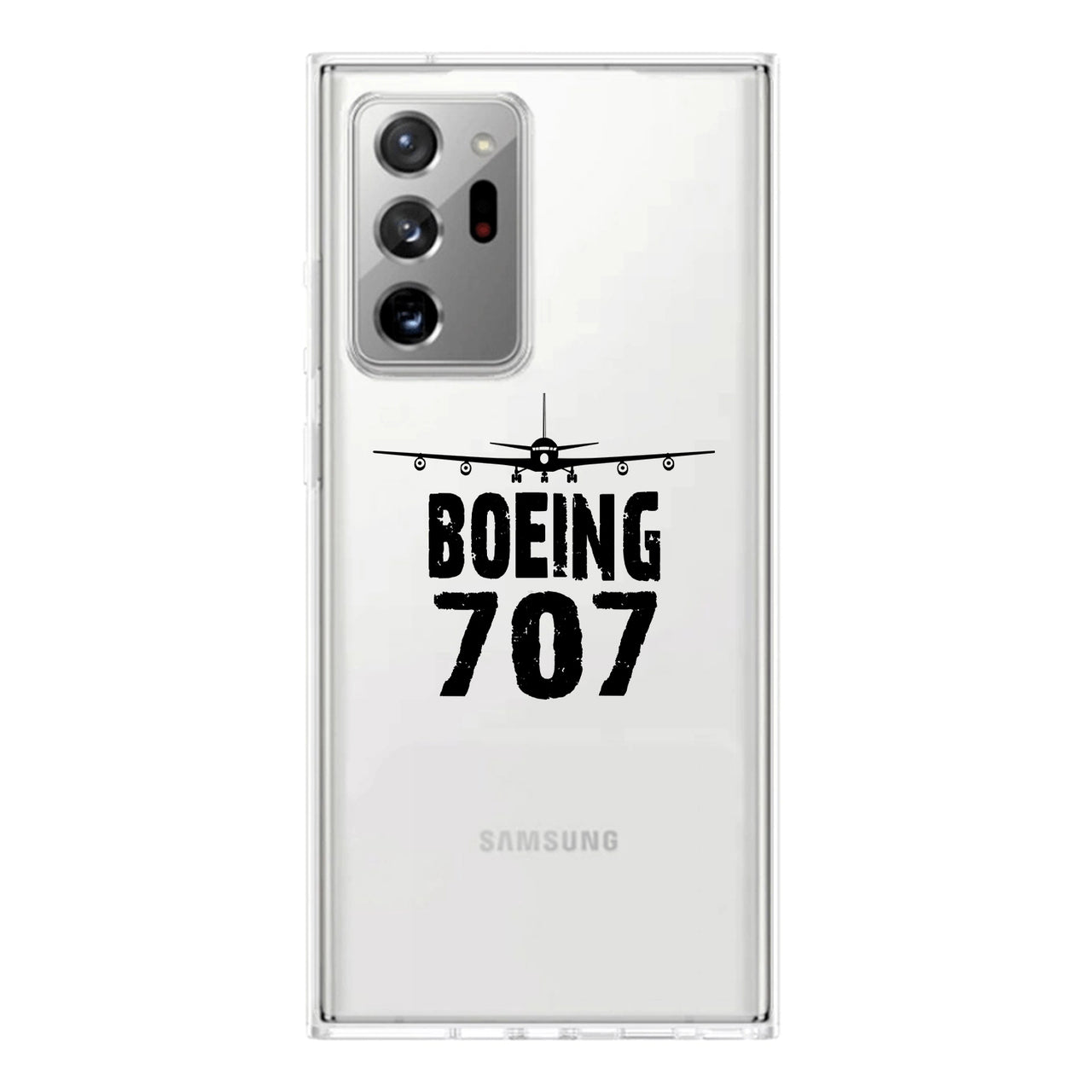 Boeing 707 & Plane Designed Transparent Silicone Samsung S & Note Cases