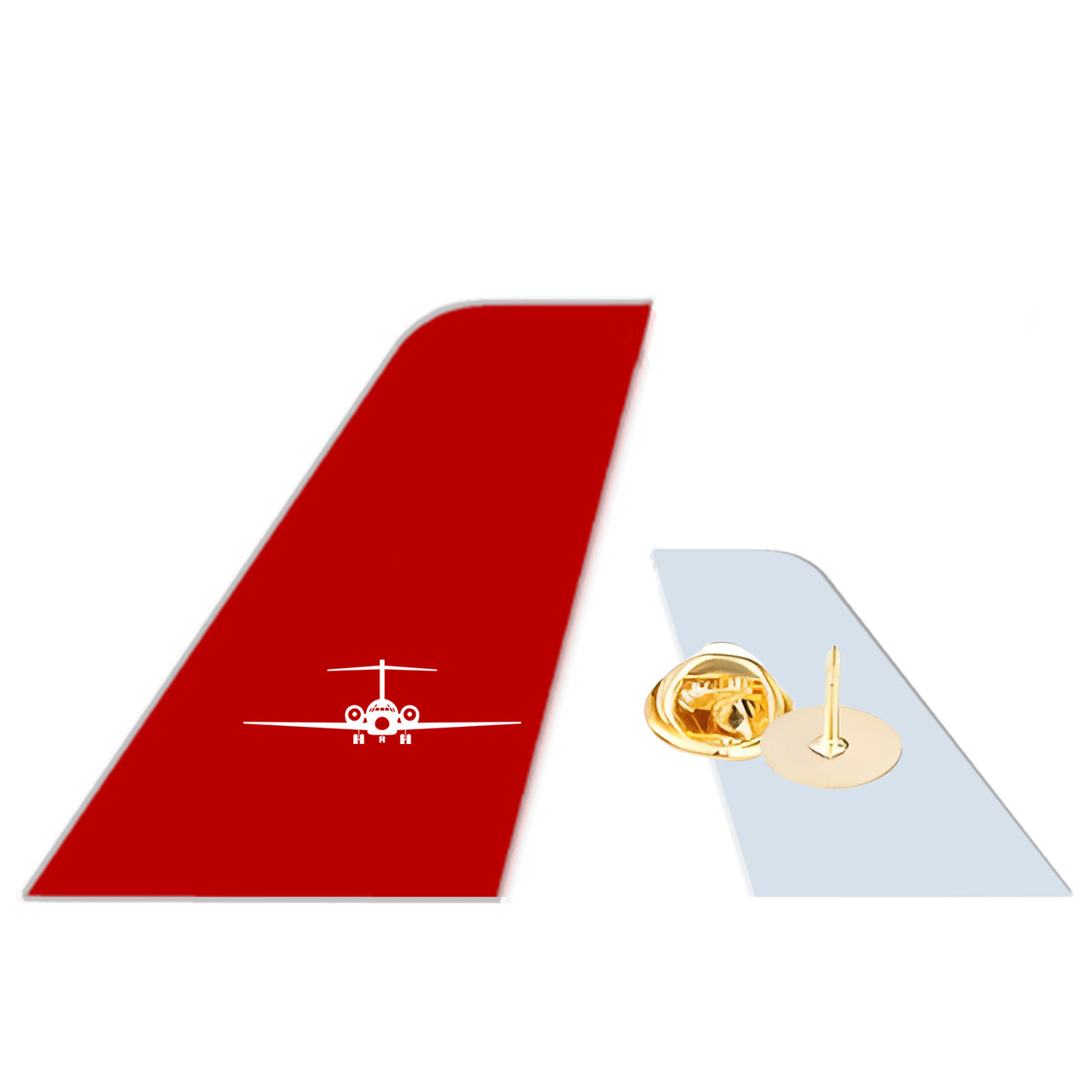 Boeing 717 Silhouette Designed Tail Shape Badges & Pins