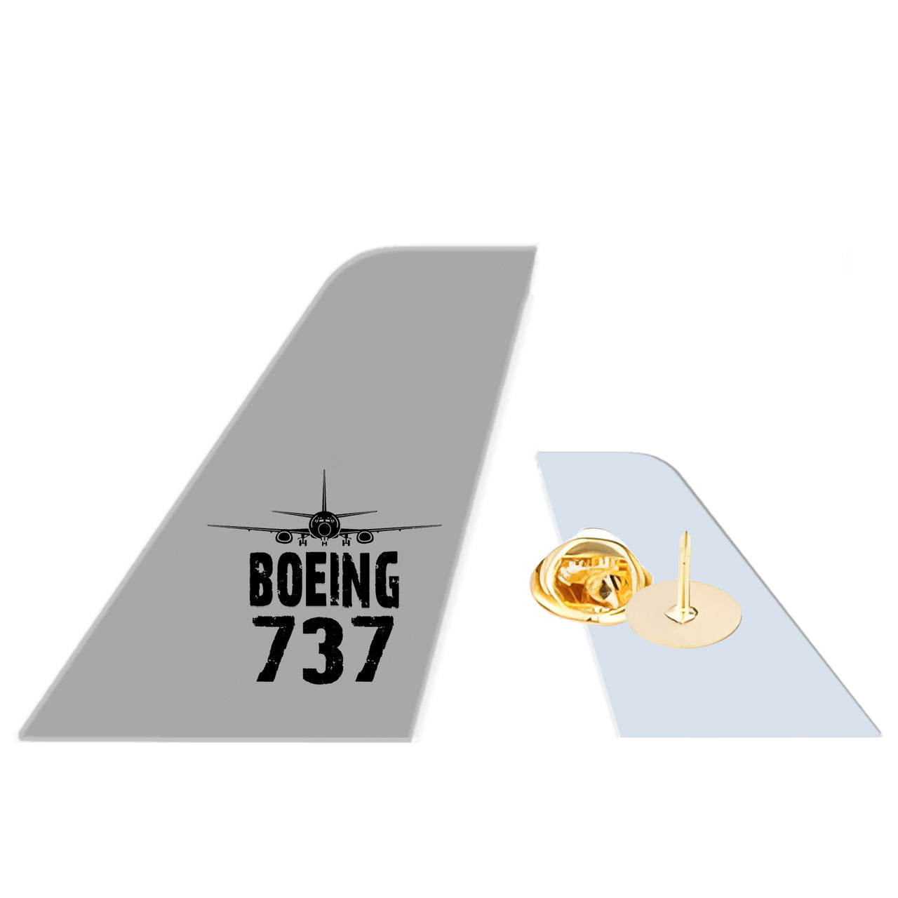 Boeing 737 & Plane Designed Tail Shape Badges & Pins