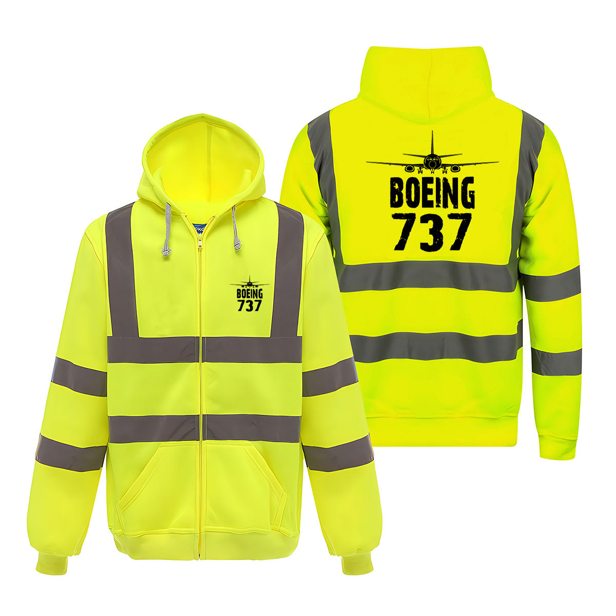 Boeing 737 & Plane Designed Reflective Zipped Hoodies