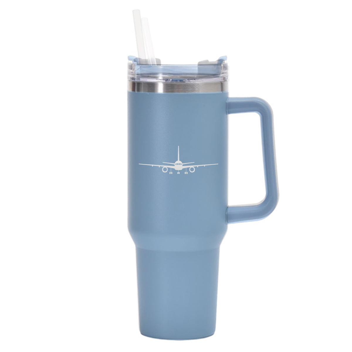 Boeing 757 Silhouette Designed 40oz Stainless Steel Car Mug With Holder