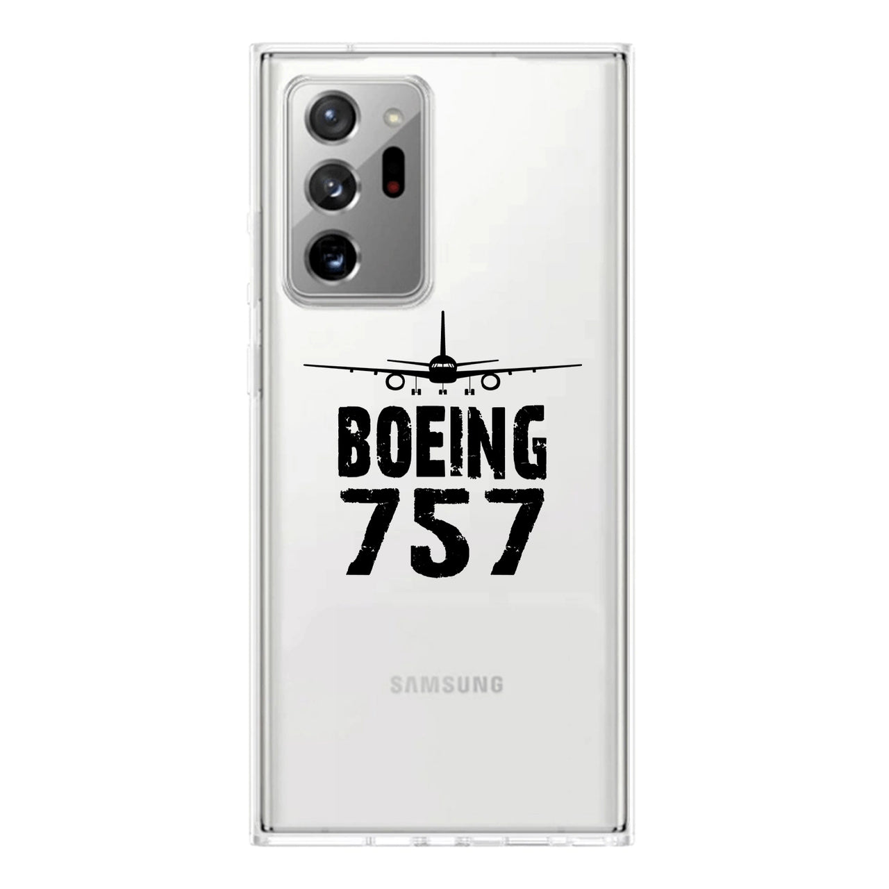 Boeing 757 & Plane Designed Transparent Silicone Samsung S & Note Cases