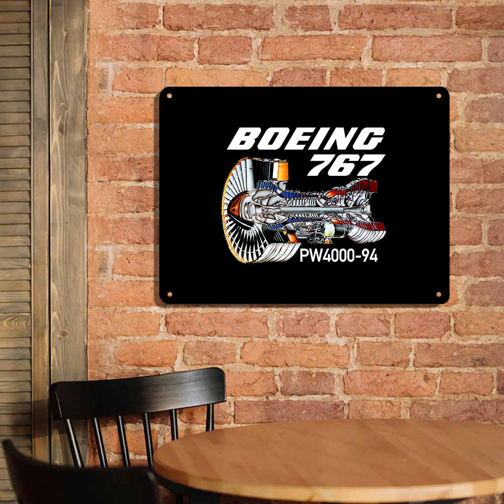 Boeing 767 Engine (PW4000-94) Printed Metal Sign