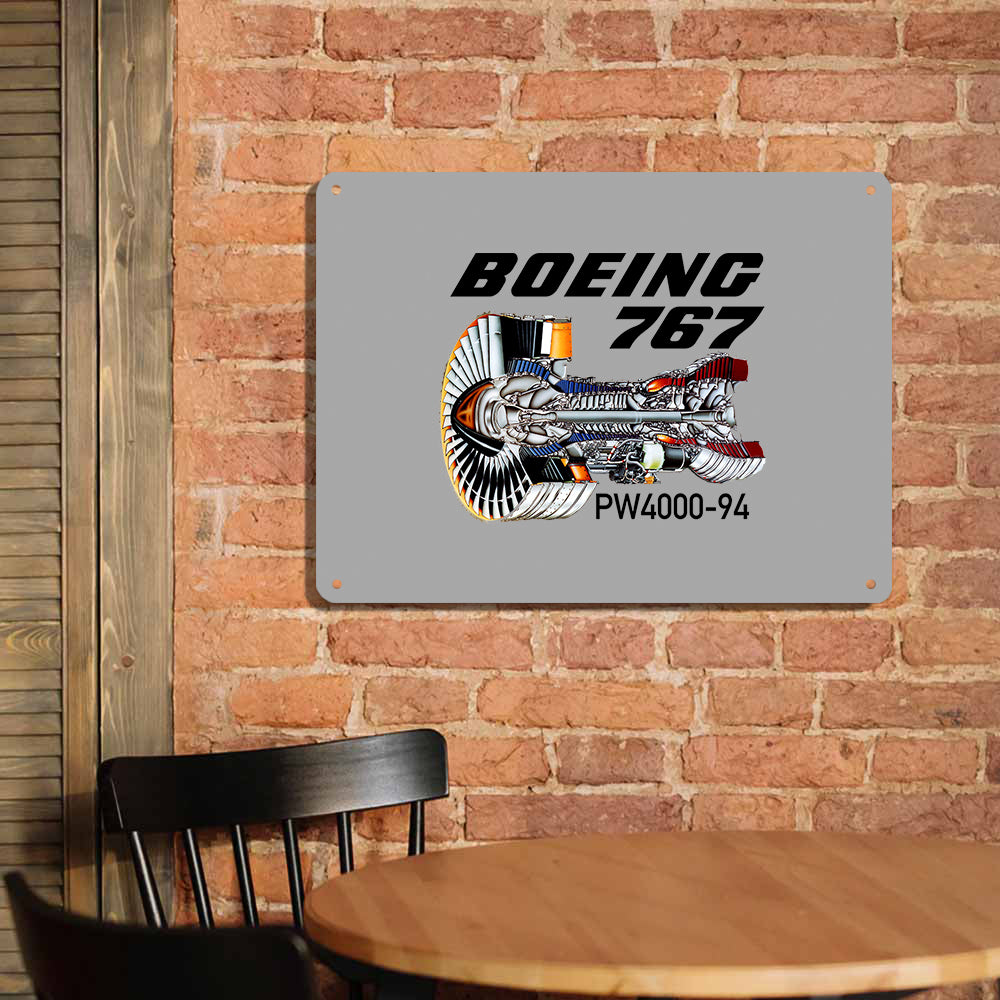 Boeing 767 Engine (PW4000-94) Printed Metal Sign