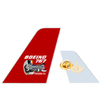 Thumbnail for Boeing 767 Engine (PW4000-94) Designed Tail Shape Badges & Pins