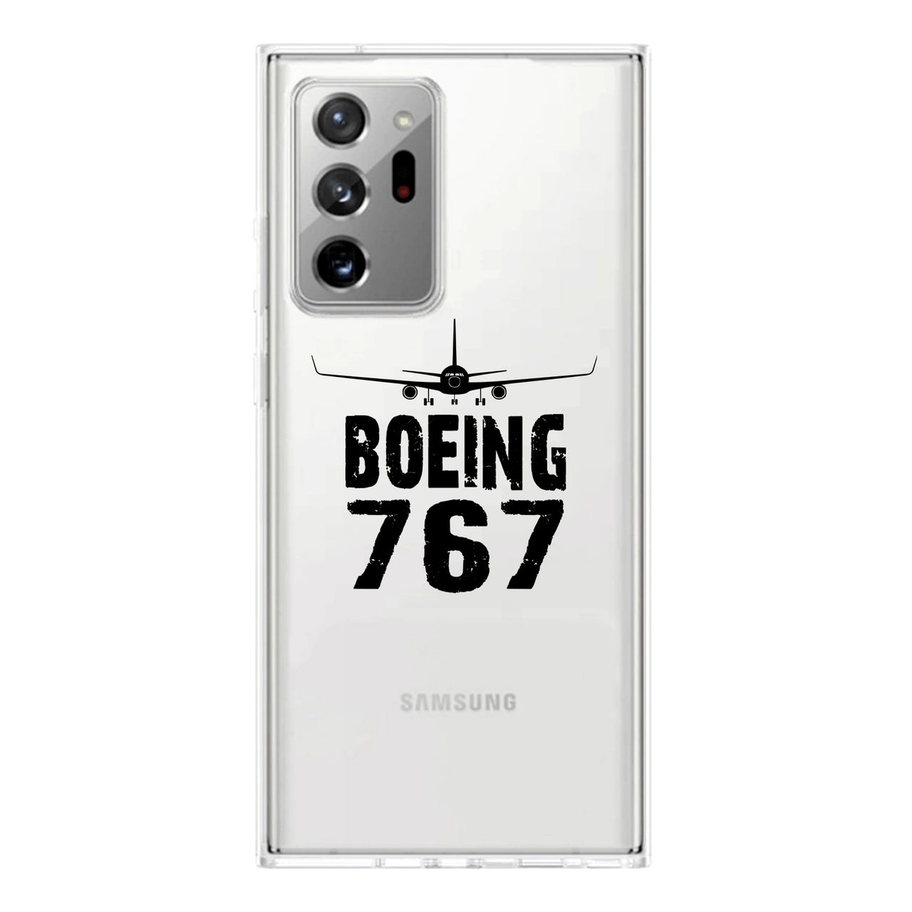 Boeing 767 & Plane Designed Transparent Silicone Samsung S & Note Cases