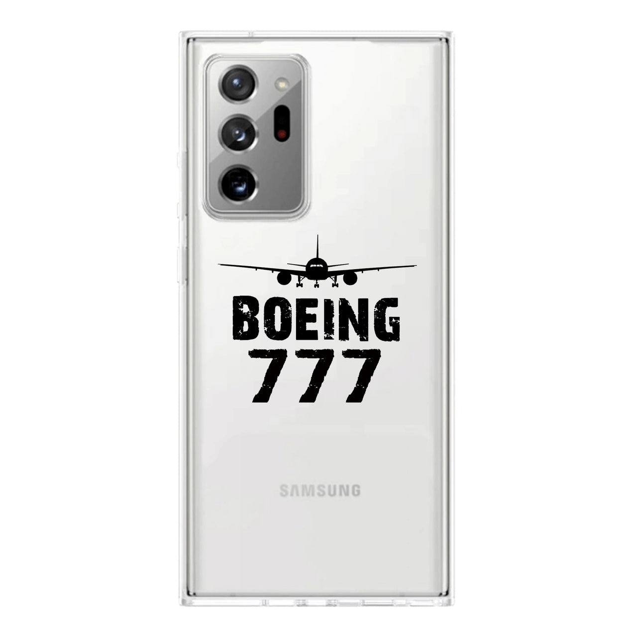 Boeing 777 & Plane Designed Transparent Silicone Samsung S & Note Cases