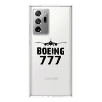 Thumbnail for Boeing 777 & Plane Designed Transparent Silicone Samsung S & Note Cases