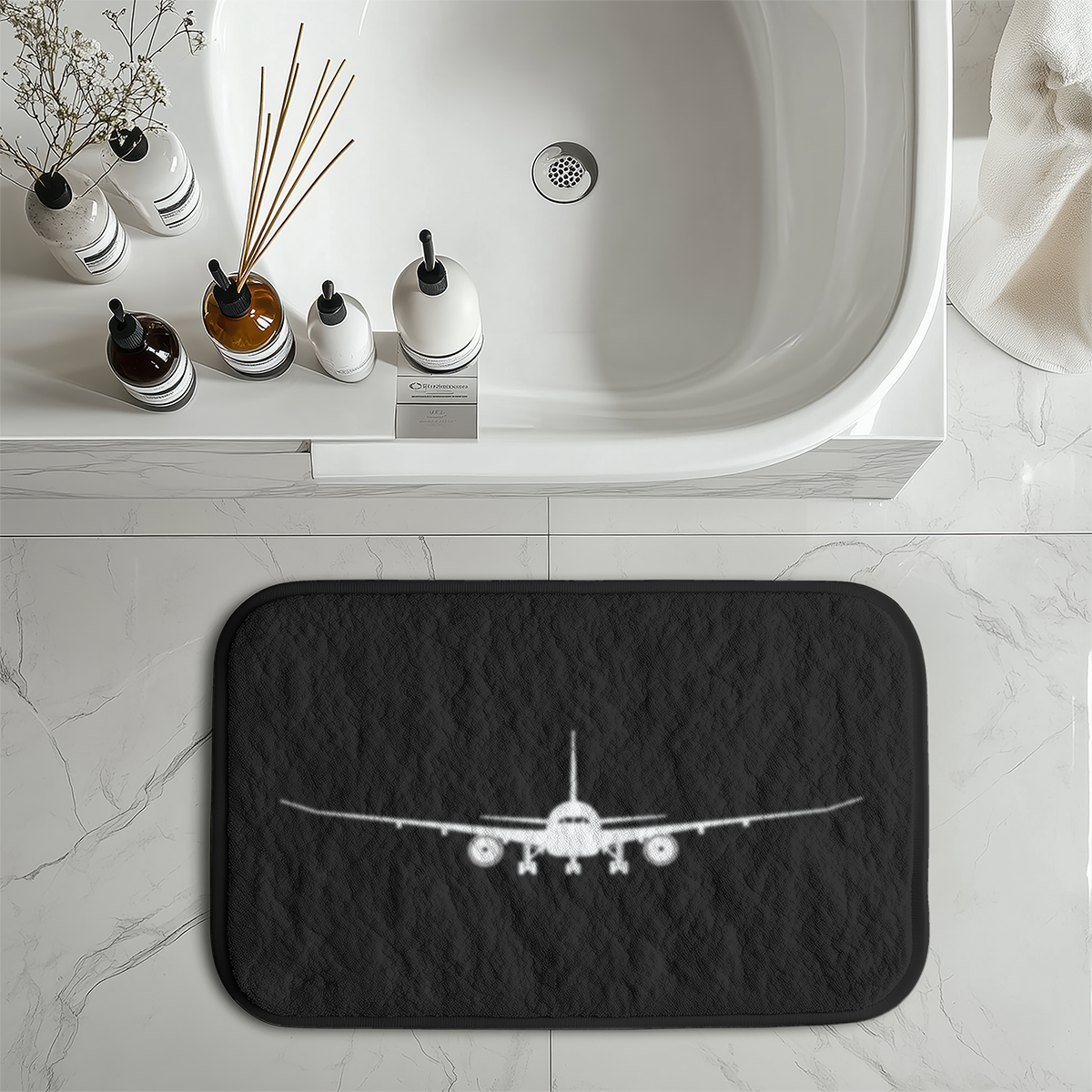 Boeing 787 Silhouette Designed Bath Mats