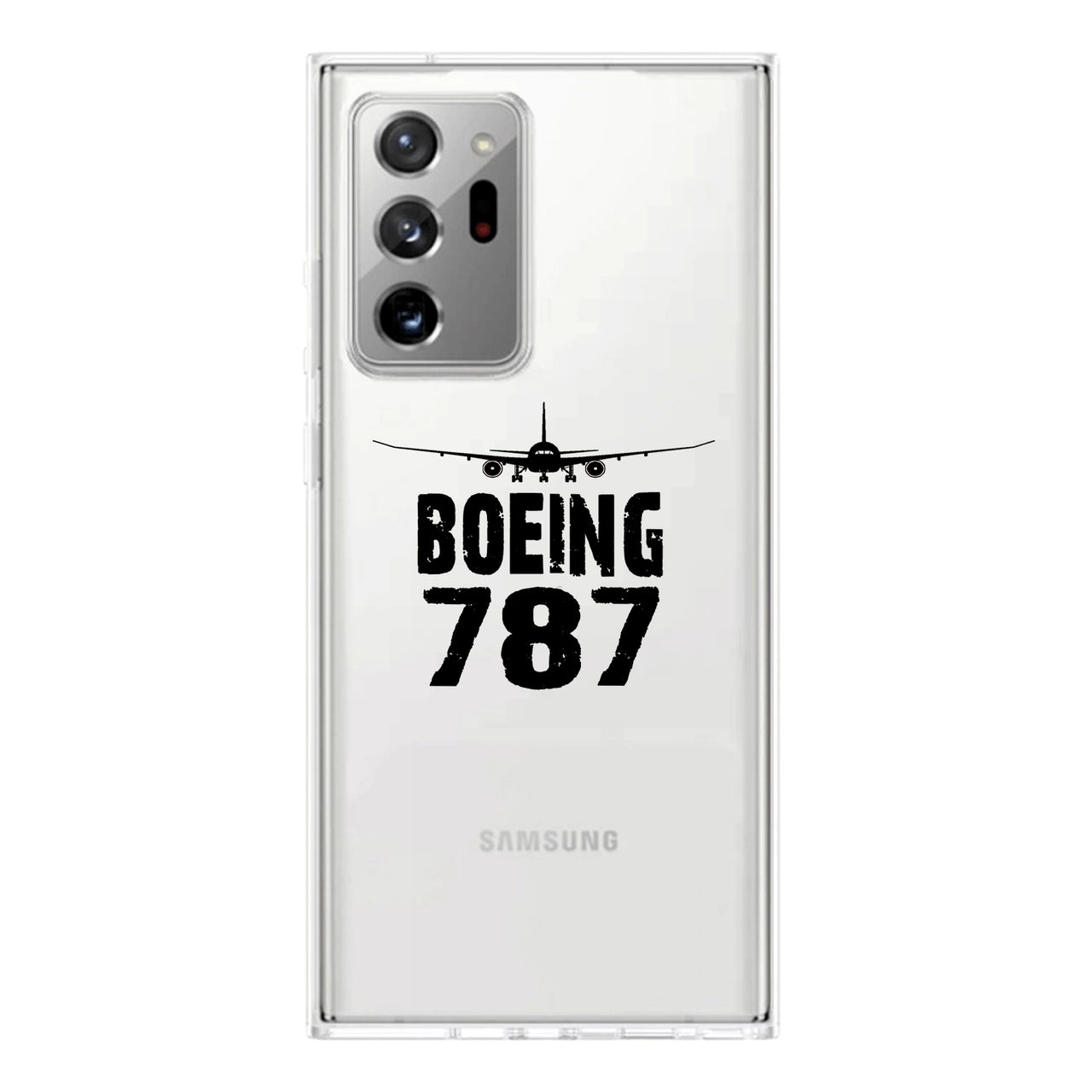 Boeing 787 & Plane Designed Transparent Silicone Samsung S & Note Cases