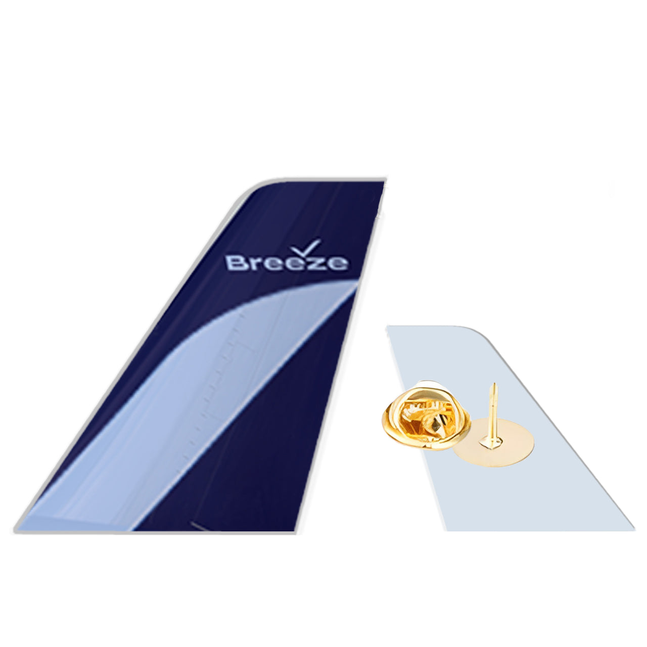 Breeze Airways Designed Tail Shape Badges & Pins