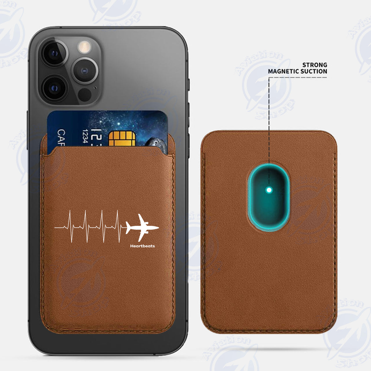 Aviation Heartbeats iPhone Cases Magnetic Card Wallet