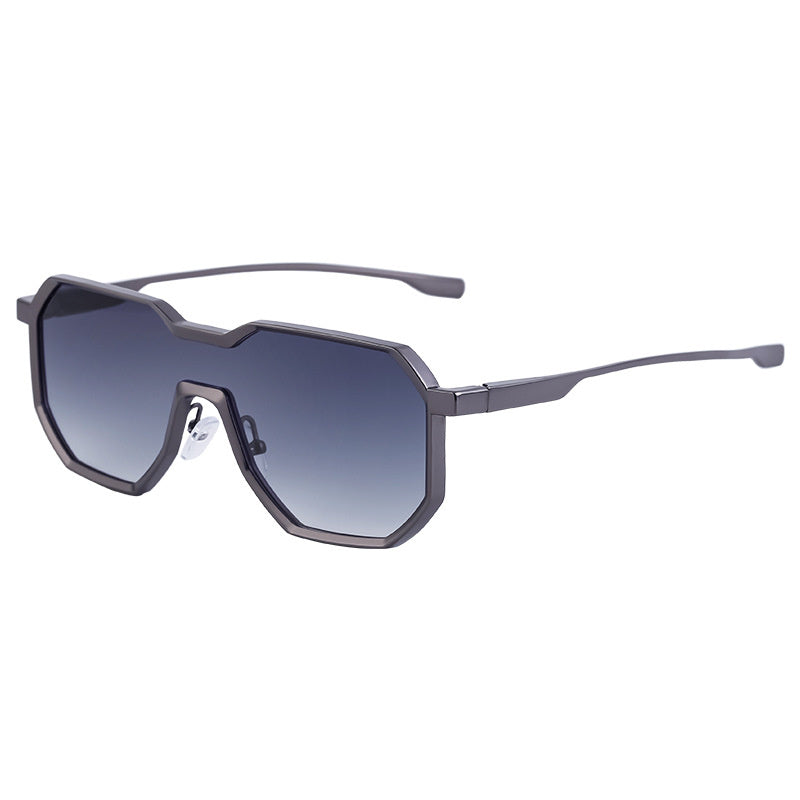 One Piece Irregular Pilot Sun Glasses