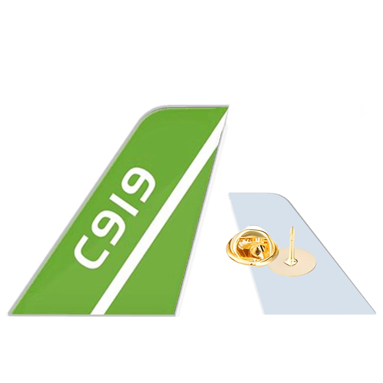 C919 Designed Tail Shape Badges & Pins