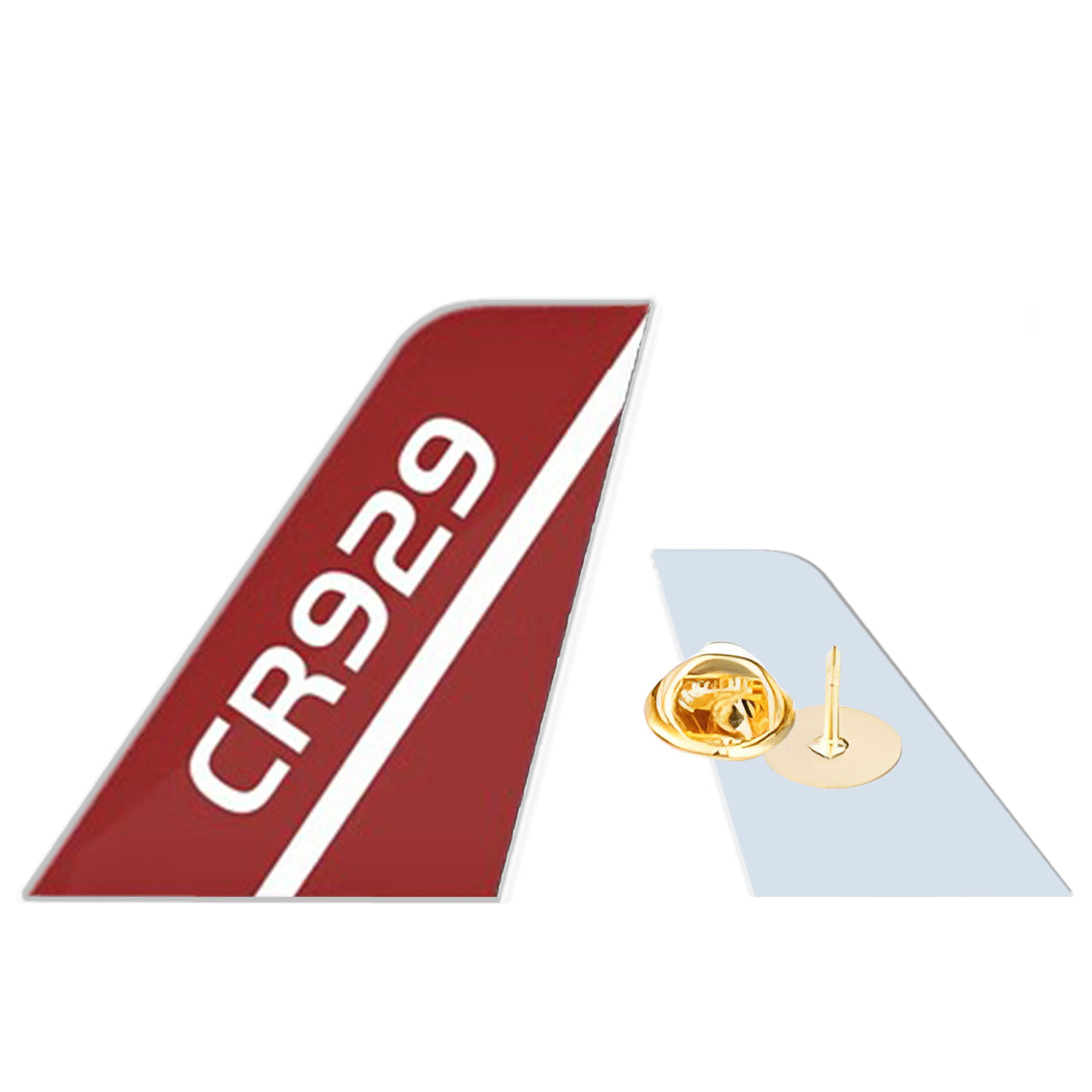 CR929 Designed Tail Shape Badges & Pins