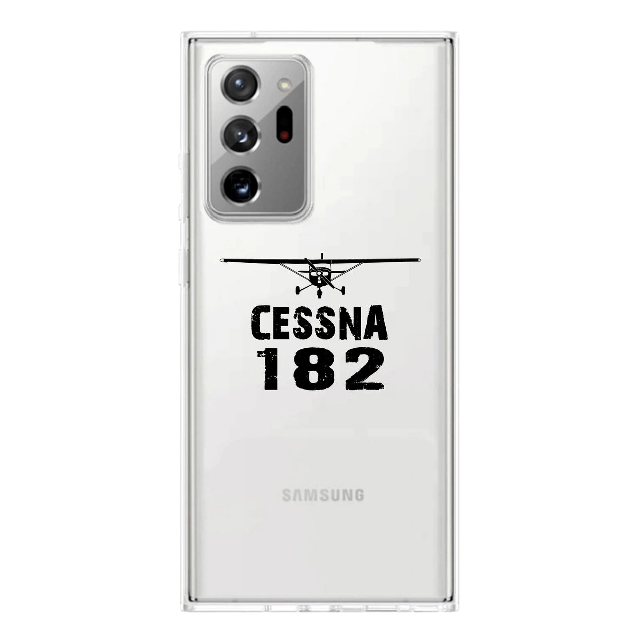 Cessna 182 & Plane Designed Transparent Silicone Samsung S & Note Cases