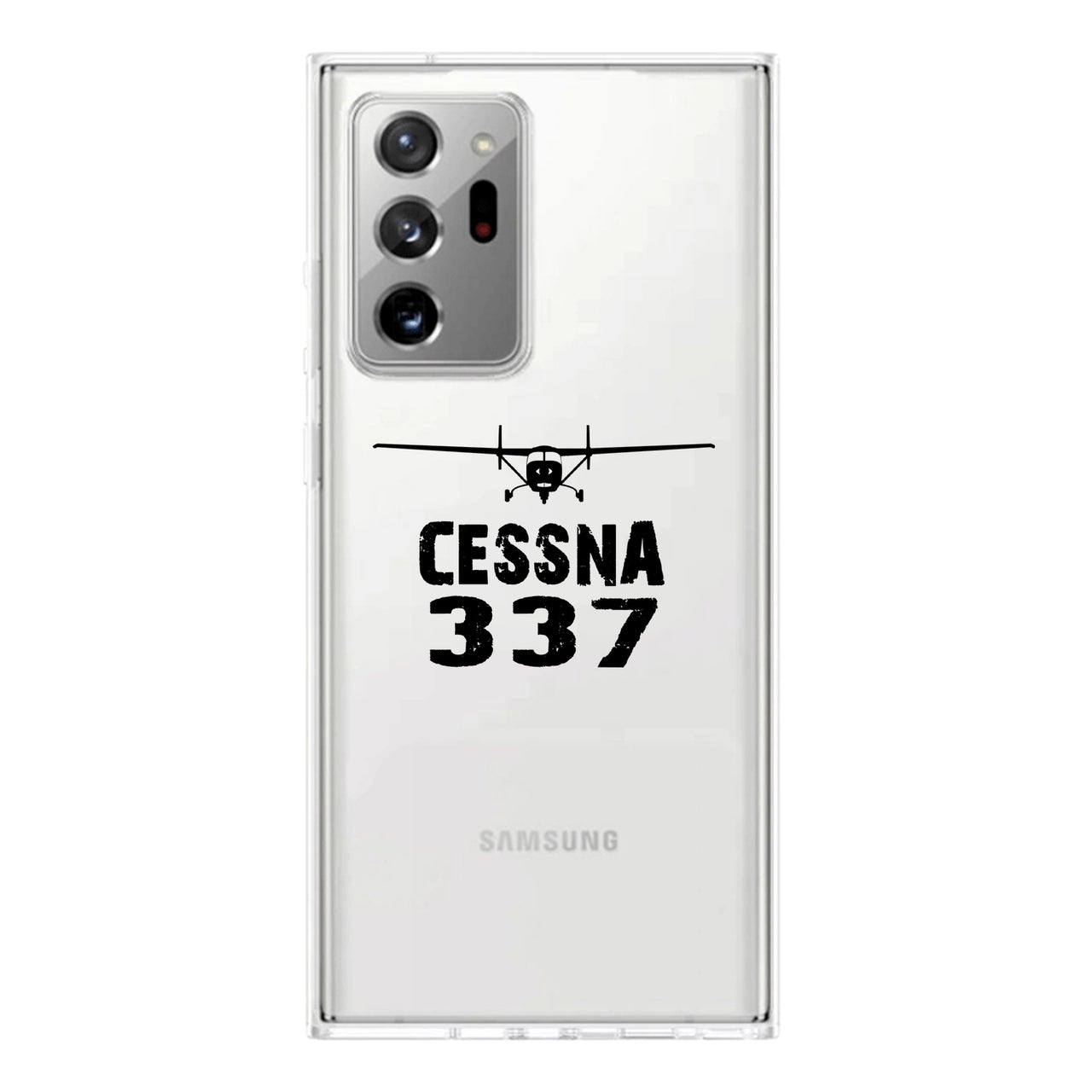 Cessna 337 & Plane Designed Transparent Silicone Samsung S & Note Cases